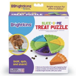 Brightkins Slice Of Pie Interactive Treat and Food Puzzle Toy