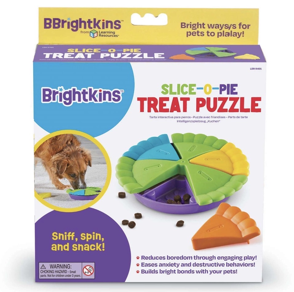 Brightkins Slice Of Pie Interactive Treat and Food Puzzle Toy