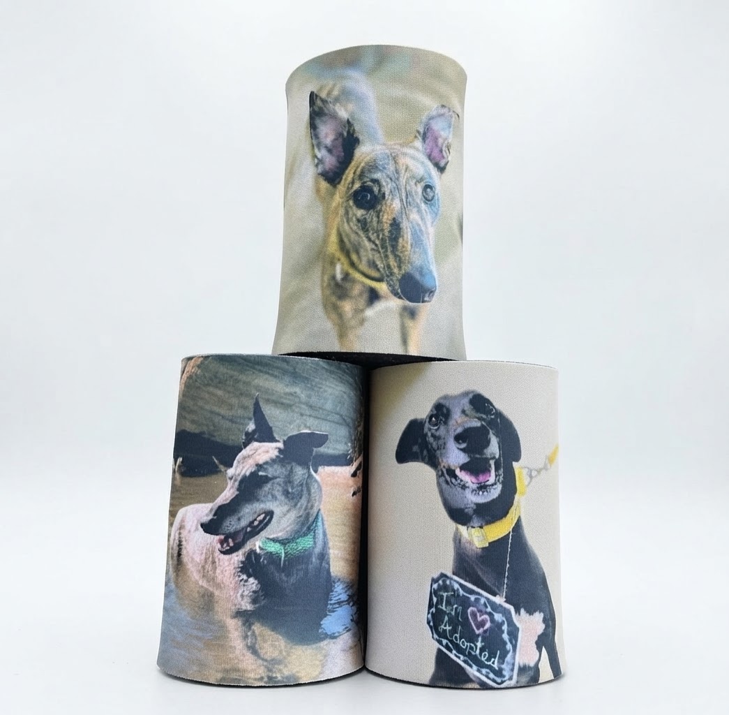 Greyhound Rescue “Journey Home” Stubby Holder